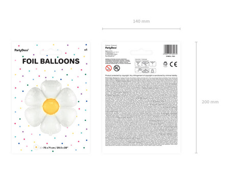 Foil balloon Flower daisy, 80x71cm