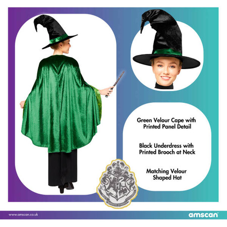 Costume, costume disguise professor McGonagall Harry Potter, size S