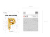 Foil balloon letter P 35cm, gold